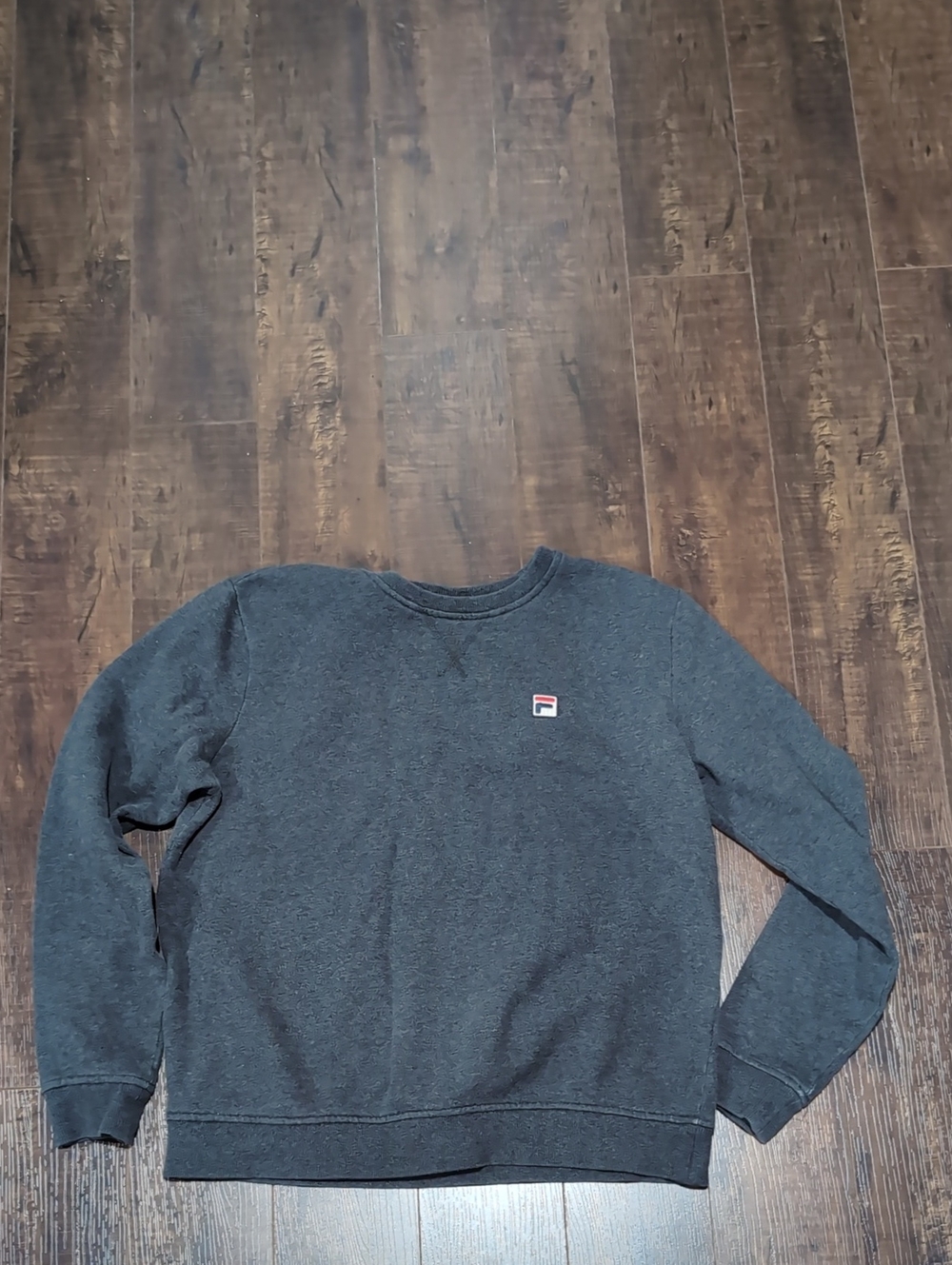 Fila Charcoal Crewneck Sweatshirt with Chest Logo